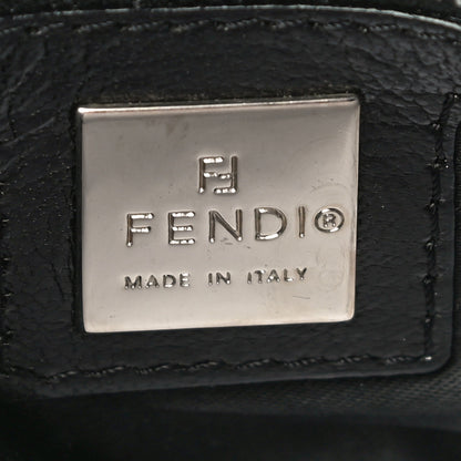 Fendi Denim Embroidered Baguette Blue Multicolor 6 of 9