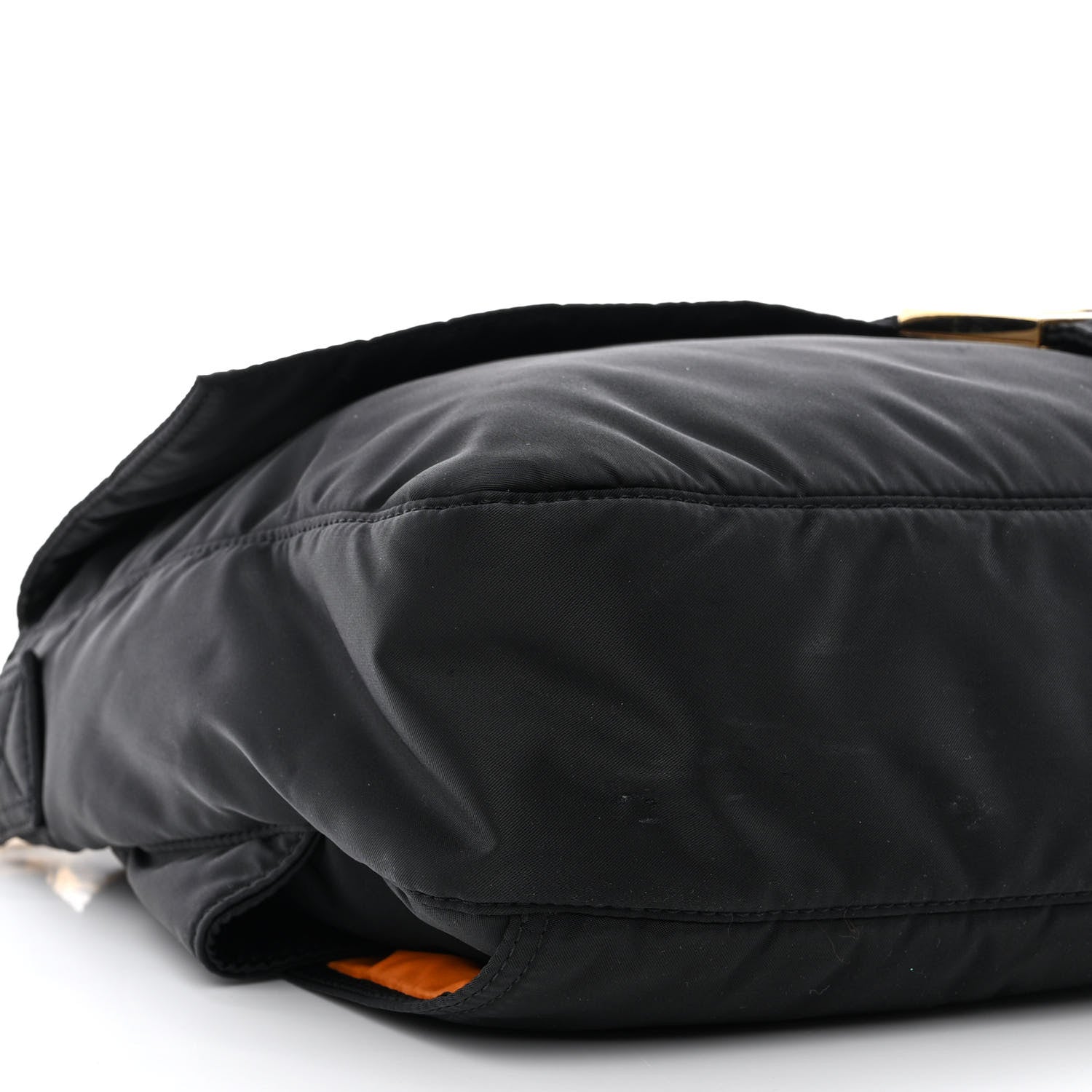 Fendi X PORTER Nylon XL Belt Baguette Bag Black 11 of 13