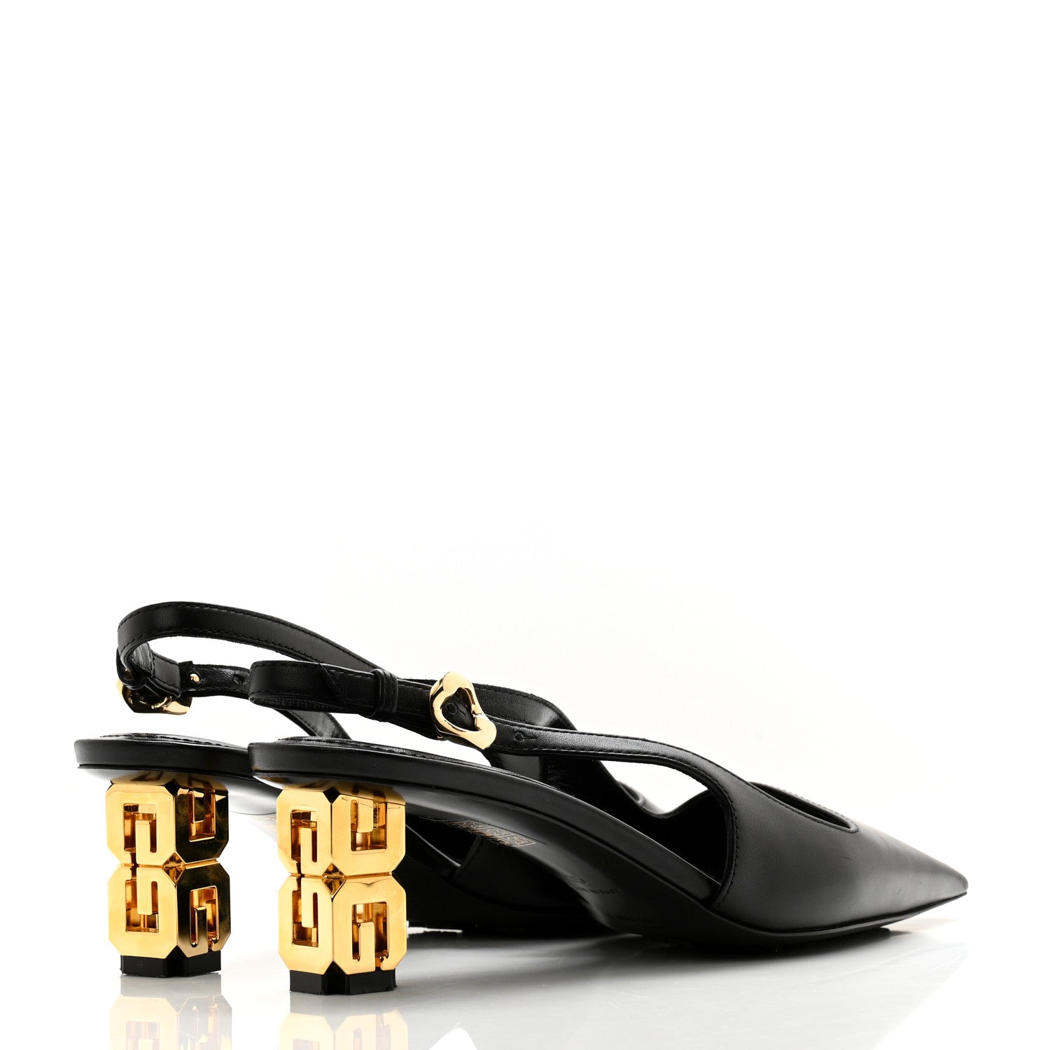 Givenchy Calfskin G Cube 50mm Slingback Pumps 35 Black 4 of 12
