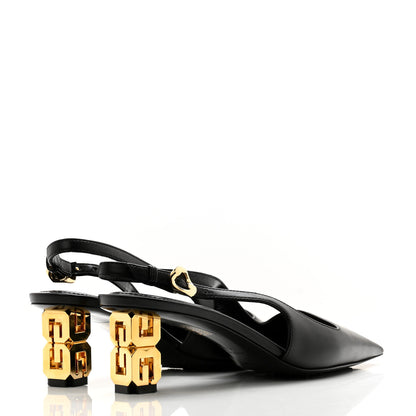 Givenchy Calfskin G Cube 50mm Slingback Pumps 35 Black 4 of 12