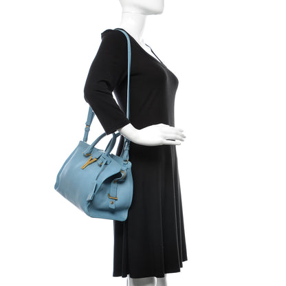 Saint Laurent Calfskin Small Classic Y Cabas Blue Glacier 2 of 13