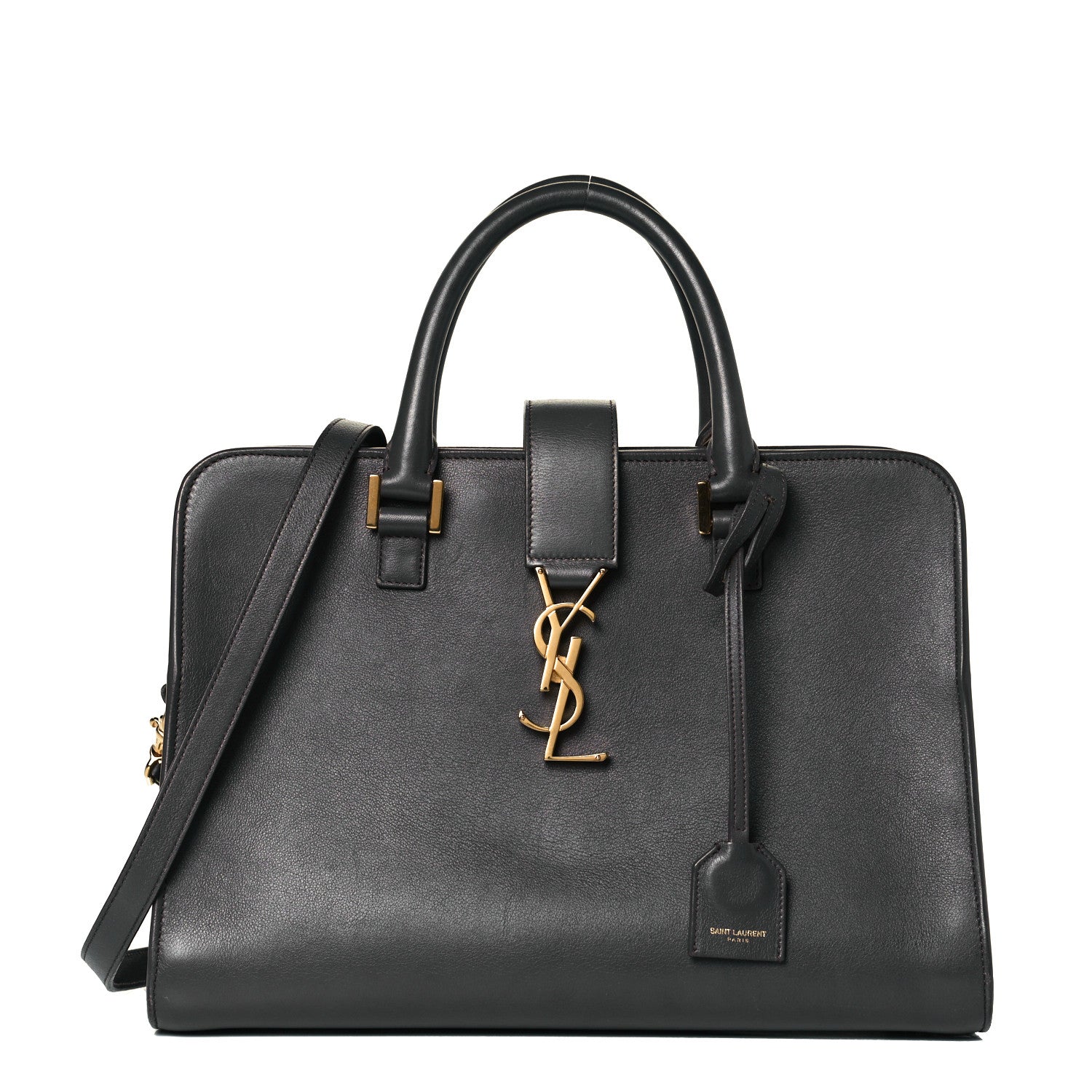 Saint Laurent Calfskin Small Monogram Cabas Grey 1 of 8