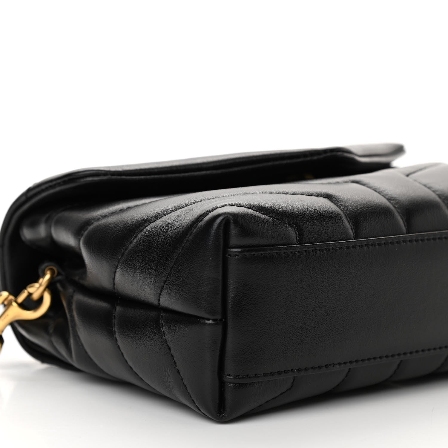 Saint Laurent Calfskin Y Quilted Monogram Toy Loulou Crossbody Bag Black 8 of 9