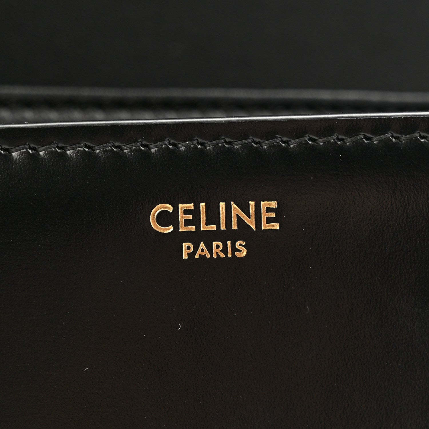 Celine Shiny Calfskin Medium Triomphe Black 7 of 15