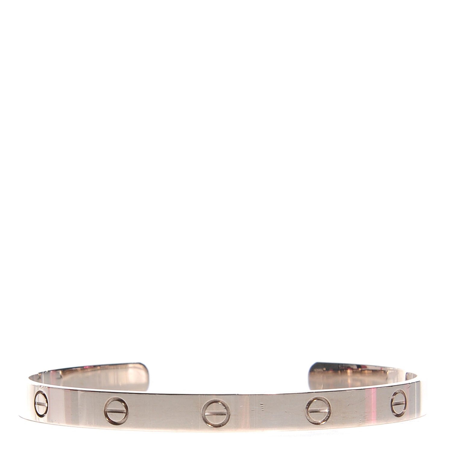 Cartier 18K White Gold LOVE Cuff Bracelet 20 1 of 5