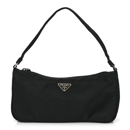 Prada Tessuto Nylon Pochette Bag Black 1 of 8