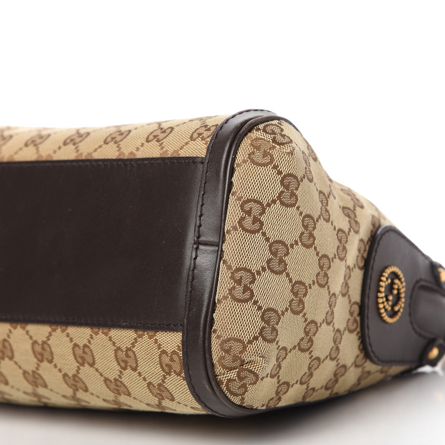 Gucci Monogram Small Scarlett Studded Interlocking G Hobo Dark Brown 10 of 10