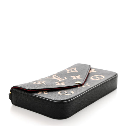 Louis Vuitton Empreinte Monogram Giant Felicie Pochette Black Beige 4 of 10