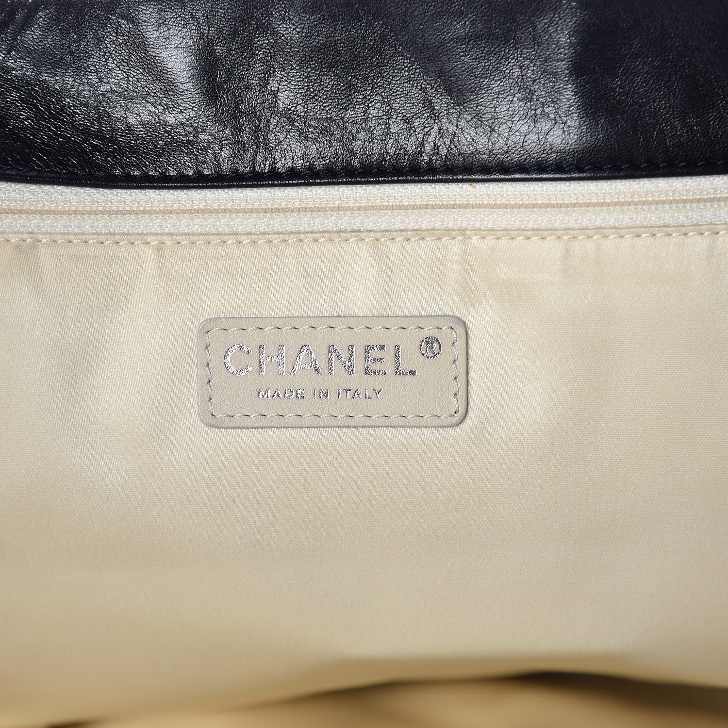 Chanel Lambskin Quilted Large East West Tote Black 6 of 10