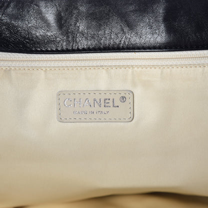 Chanel Lambskin Quilted Large East West Tote Black 6 of 10