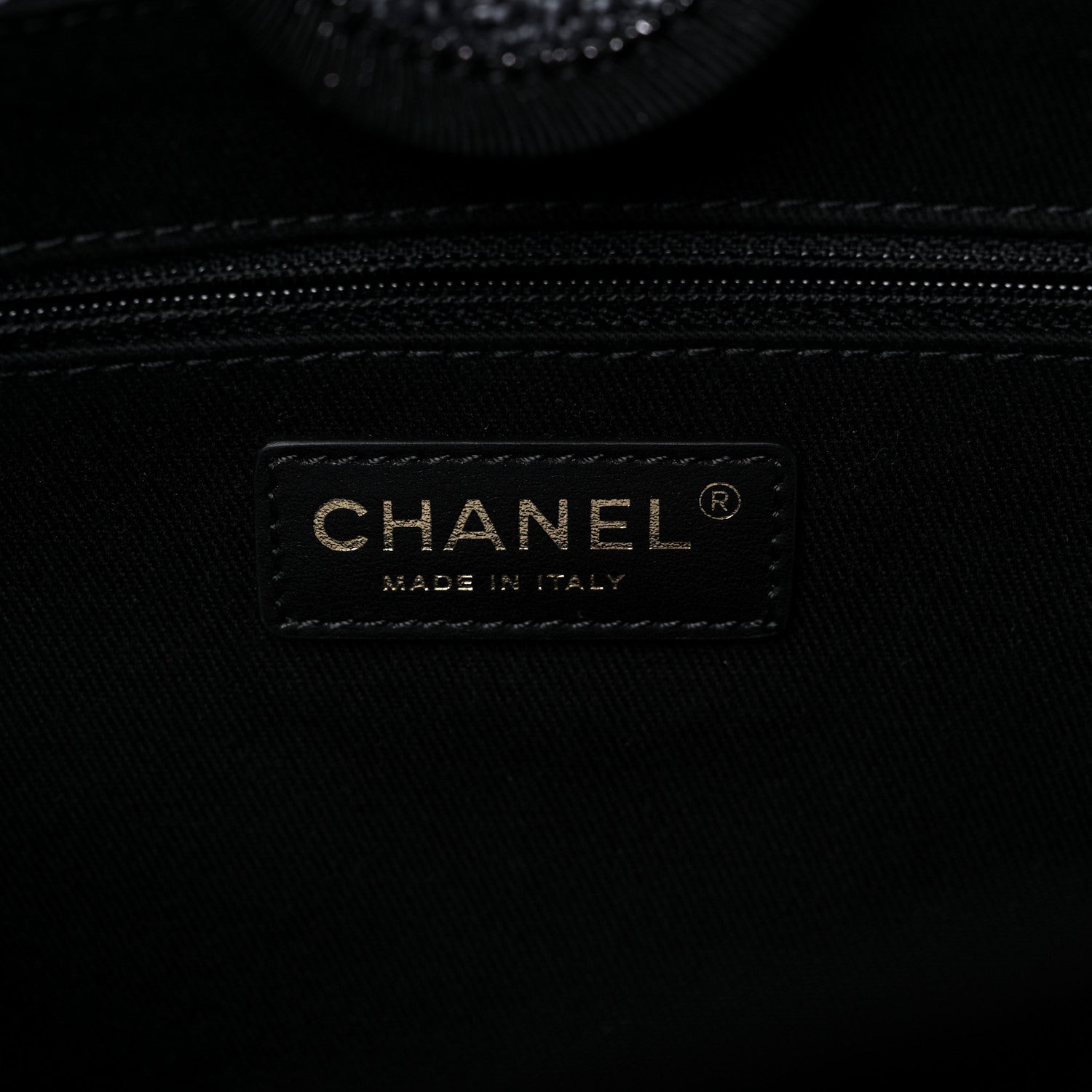 Chanel Lurex Boucle Small Deauville Tote Black 6 of 10