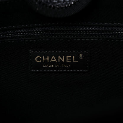 Chanel Lurex Boucle Small Deauville Tote Black 6 of 10