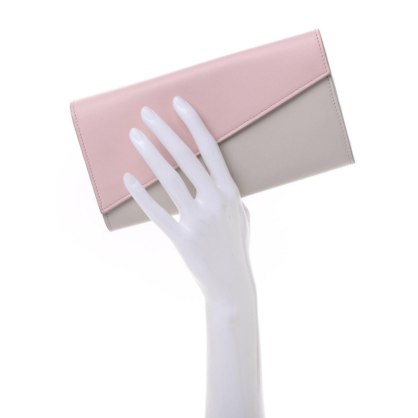 Lambskin Large Diagonal Multifunction Flap Wallet Pink Desert