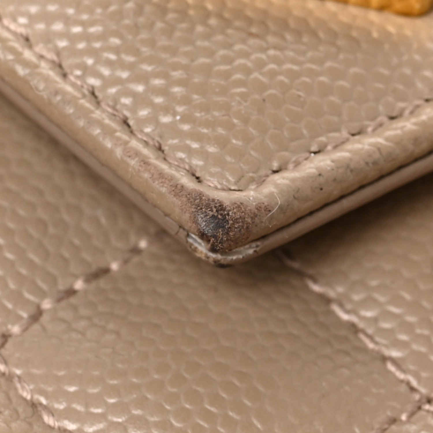 Saint Laurent Grain De Poudre Textured Mixed Matelasse Medium Triquilt Monogram Satchel Dark Latte 9 of 9