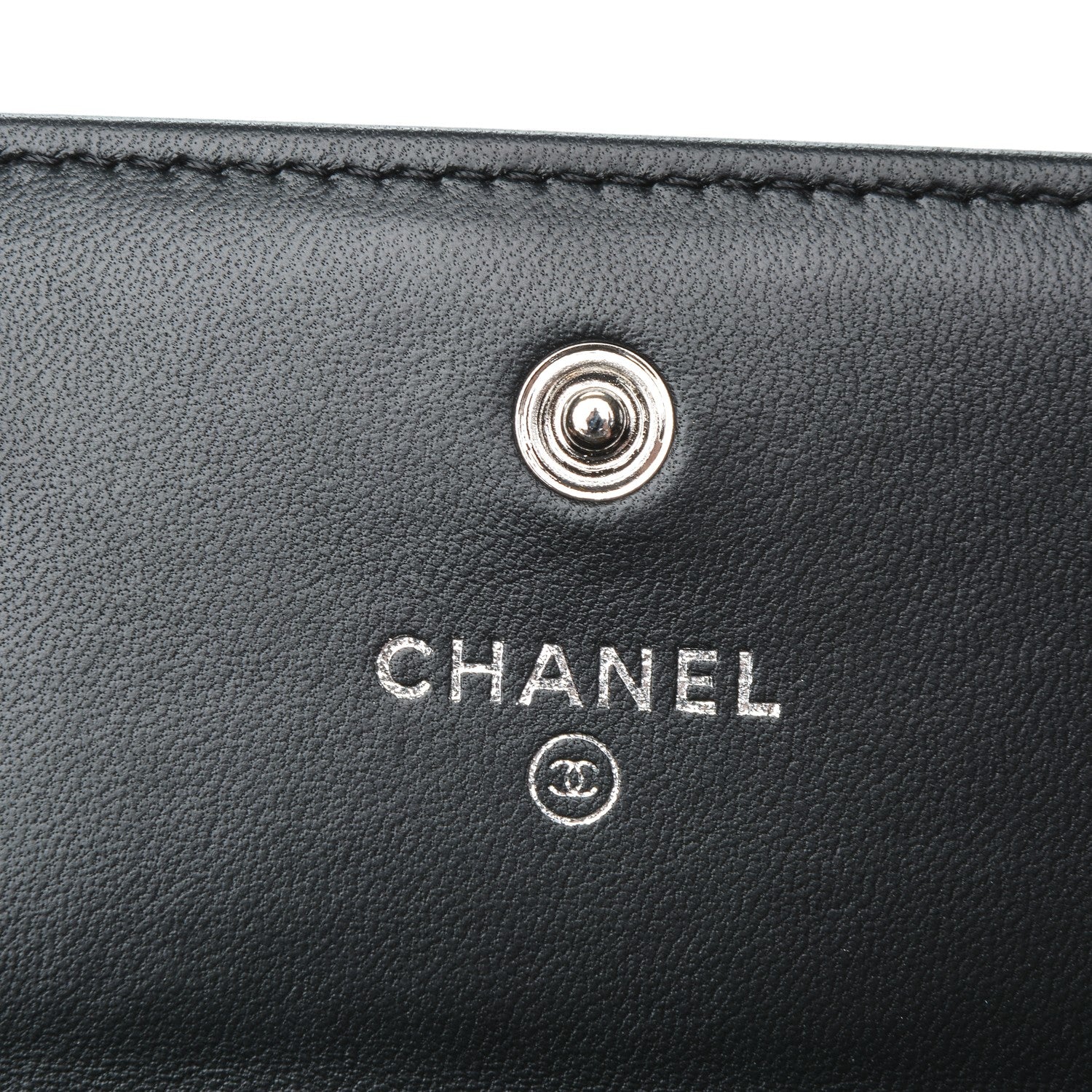 Chanel Lambskin Quilted Boy Flap Wallet Black 6 of 8