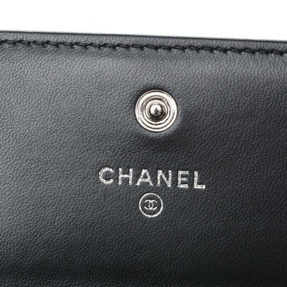 Chanel Lambskin Quilted Boy Flap Wallet Black 6 of 8