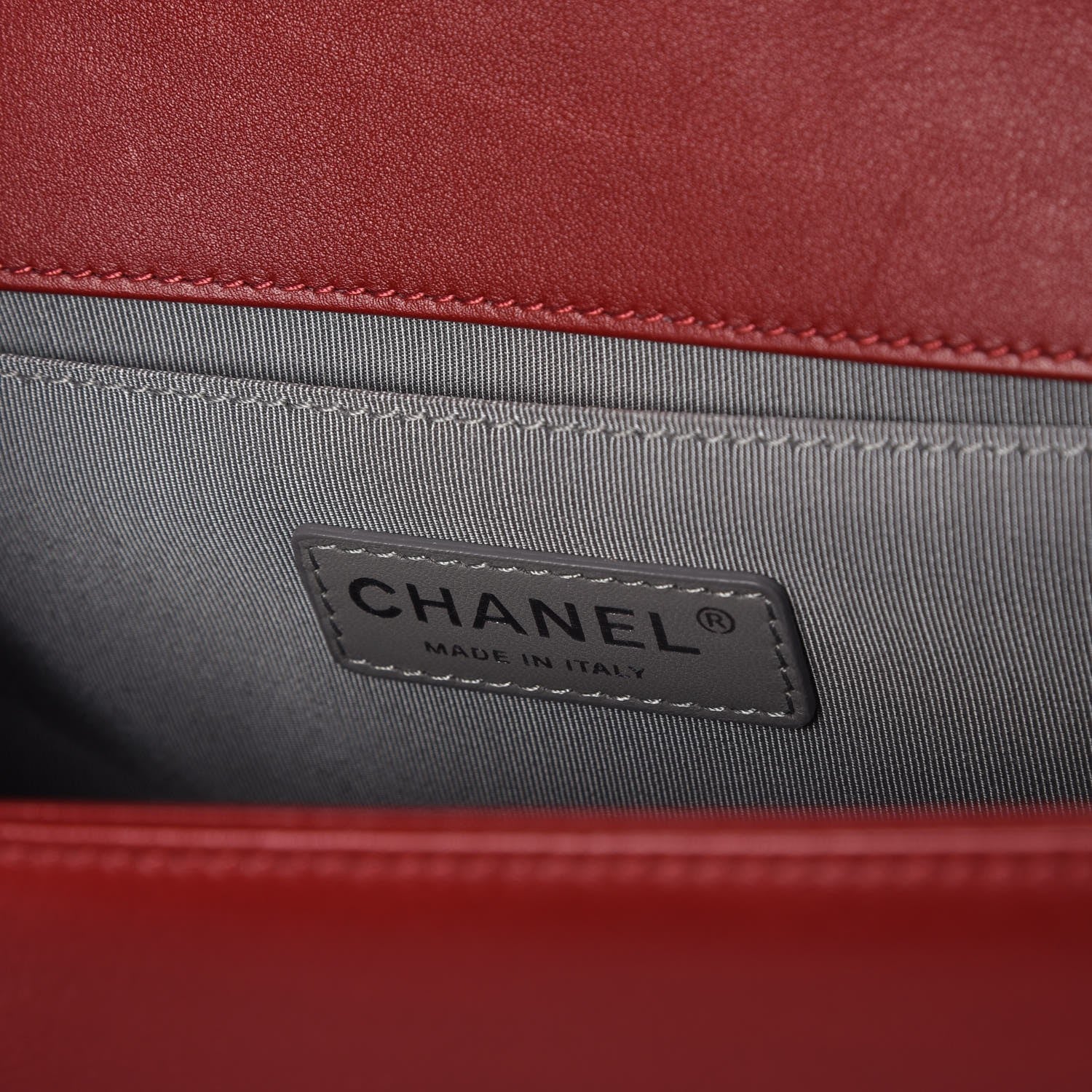 Chanel Calfskin Chevron Quilted Medium Boy Flap Red 6 of 8