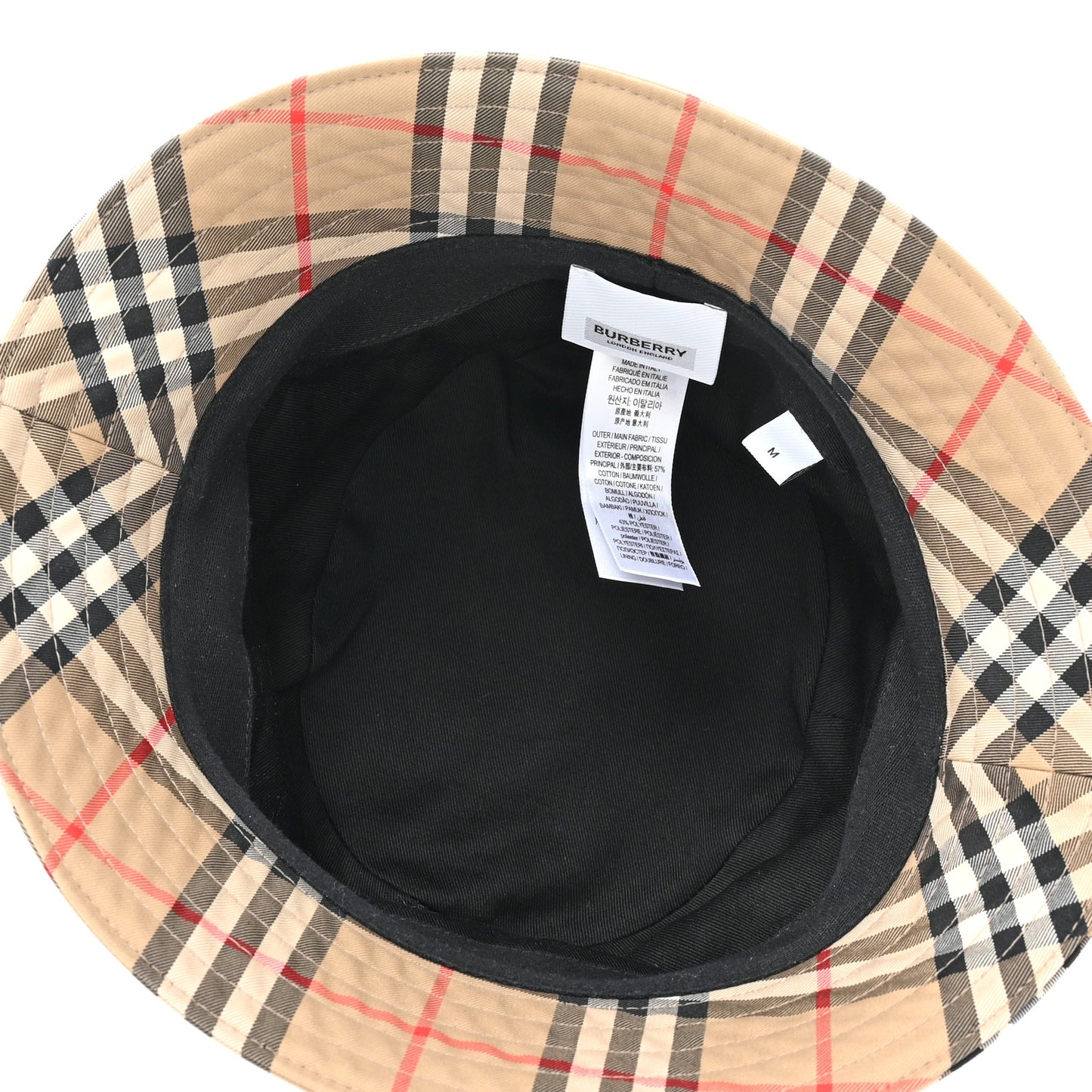 Technical Cotton Vintage Check Bucket Hat M Archive Beige