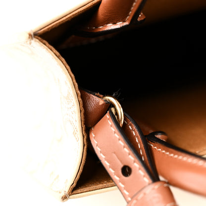 Celine Triomphe Canvas Calfskin Mini Vertical Cabas White 9 of 9