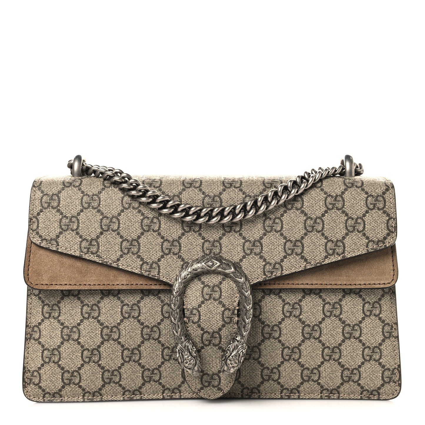 GG Supreme Monogram Small Dionysus Shoulder Bag Taupe