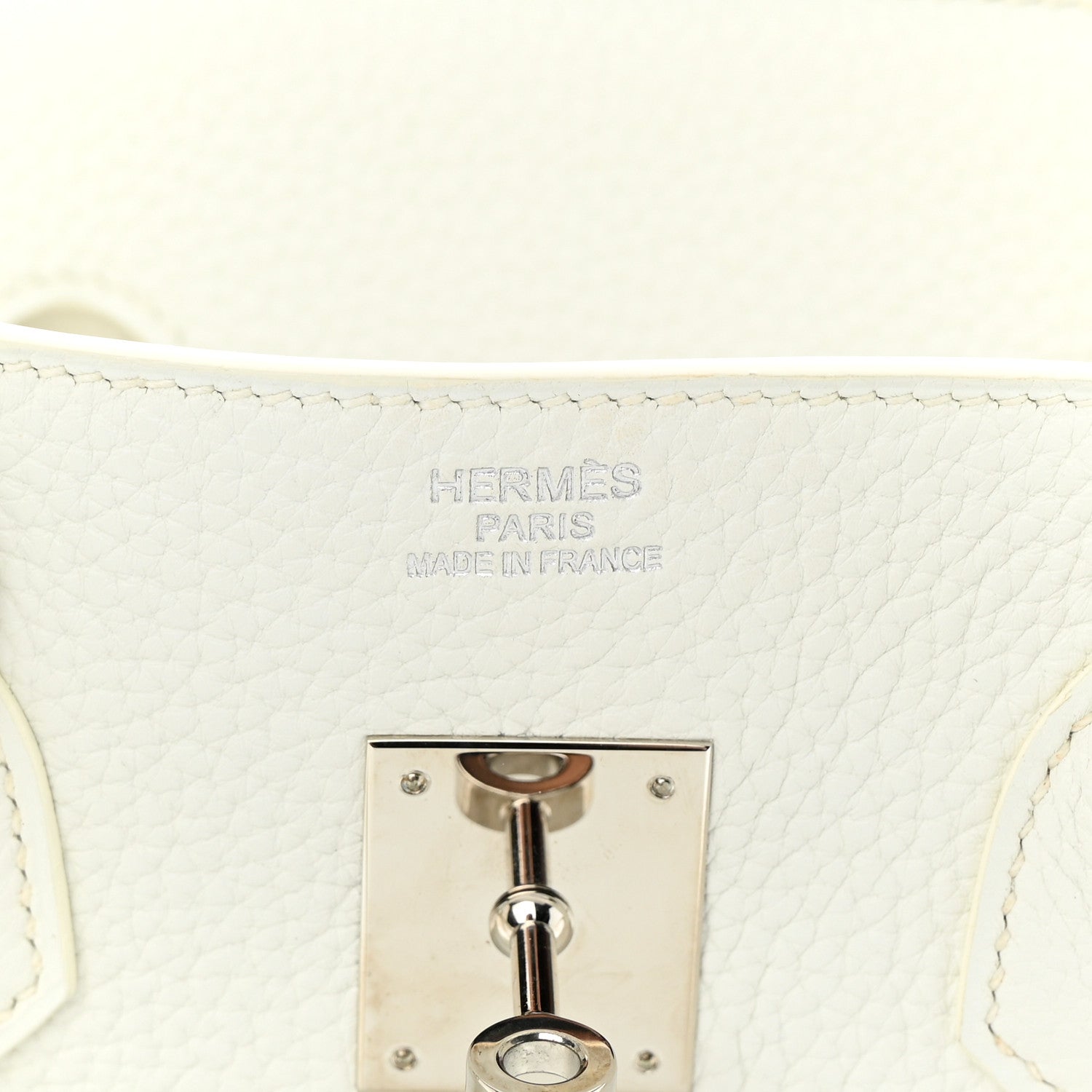 Hermes Taurillon Clemence Birkin 35 White 6 of 20