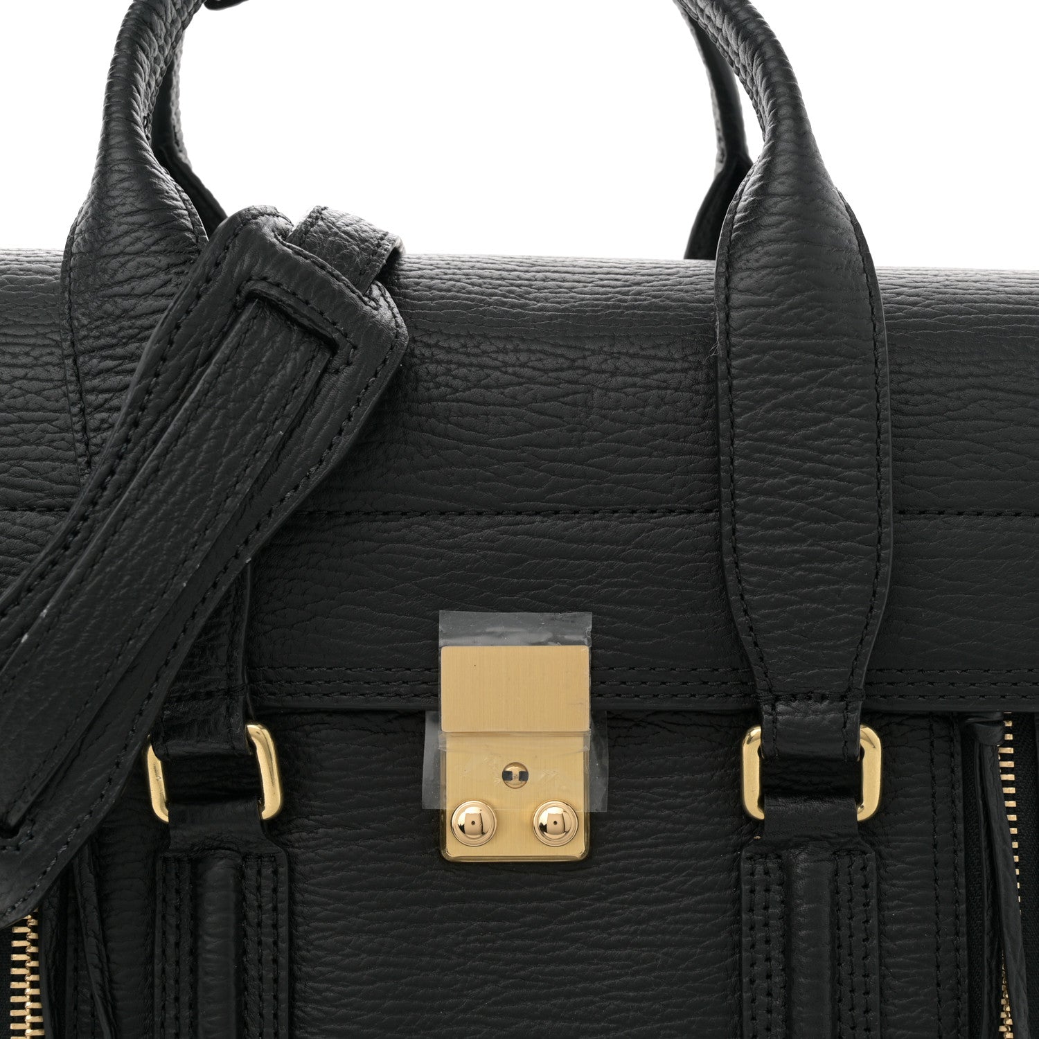 3.1 Phillip Lim Textured Calfskin Medium Pashli Satchel Black 7 of 11