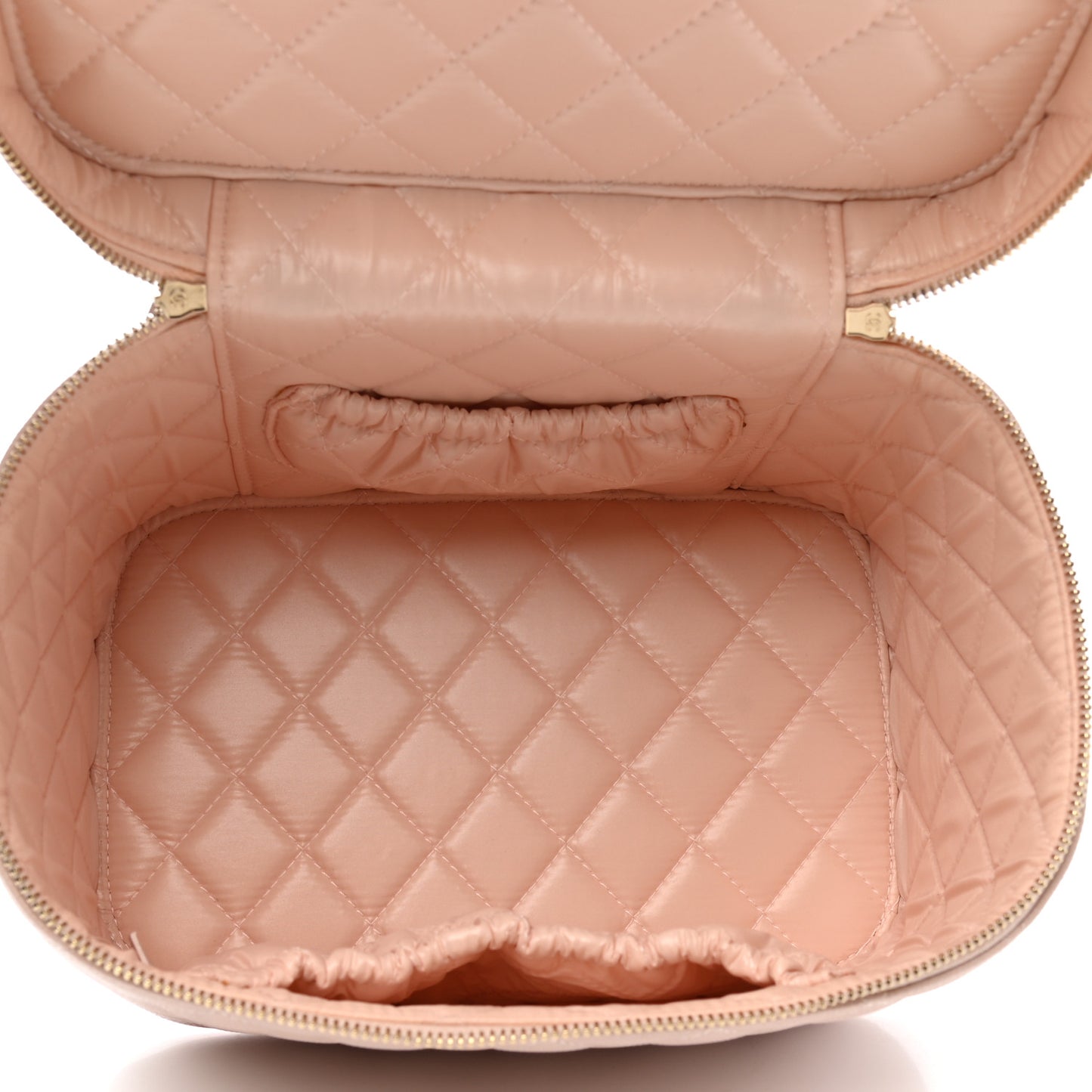 Caviar Quilted Large Vanity Pouch Light Pink