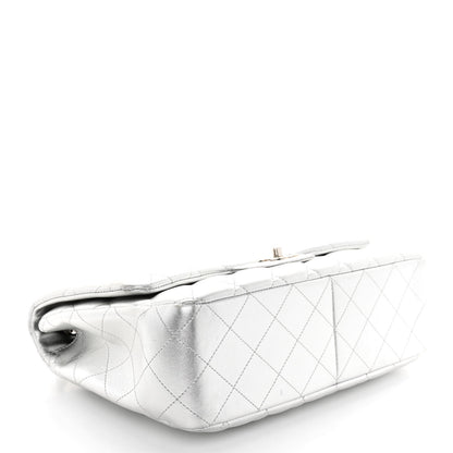 Chanel Metallic Lambskin Quilted Jumbo Single Flap Silver 4 of 10