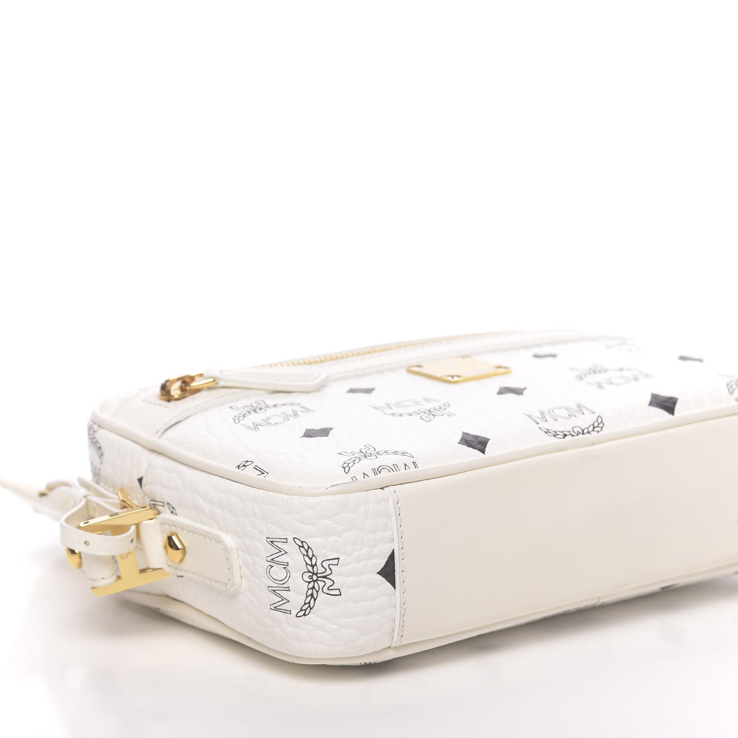 Visetos Small Heritage Line Camera Crossbody Bag White