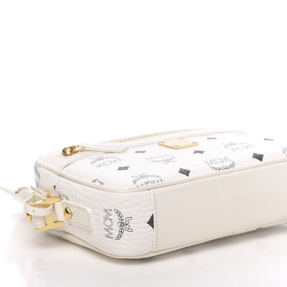 MCM Visetos Small Heritage Line Camera Crossbody Bag White 7 of 9