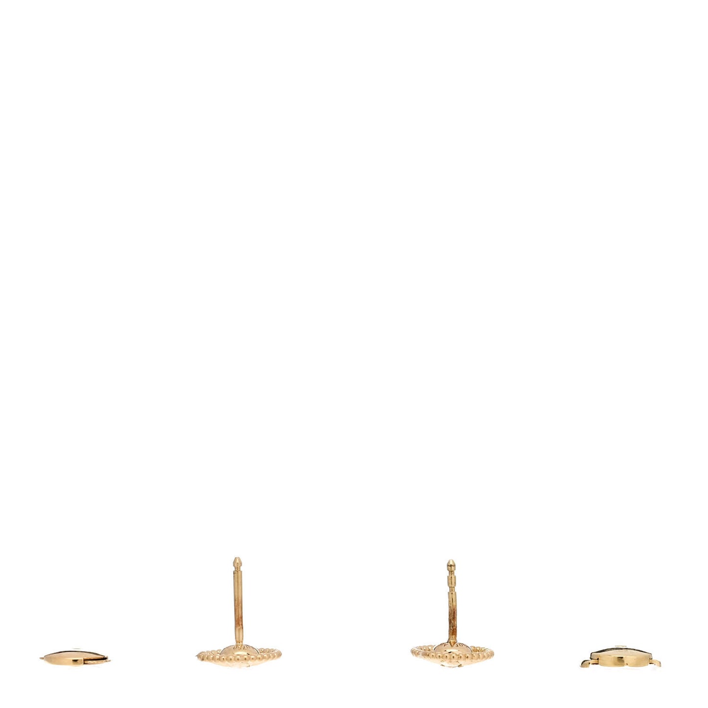 18K Yellow Gold Diamond XS Rose Des Vents Earrings