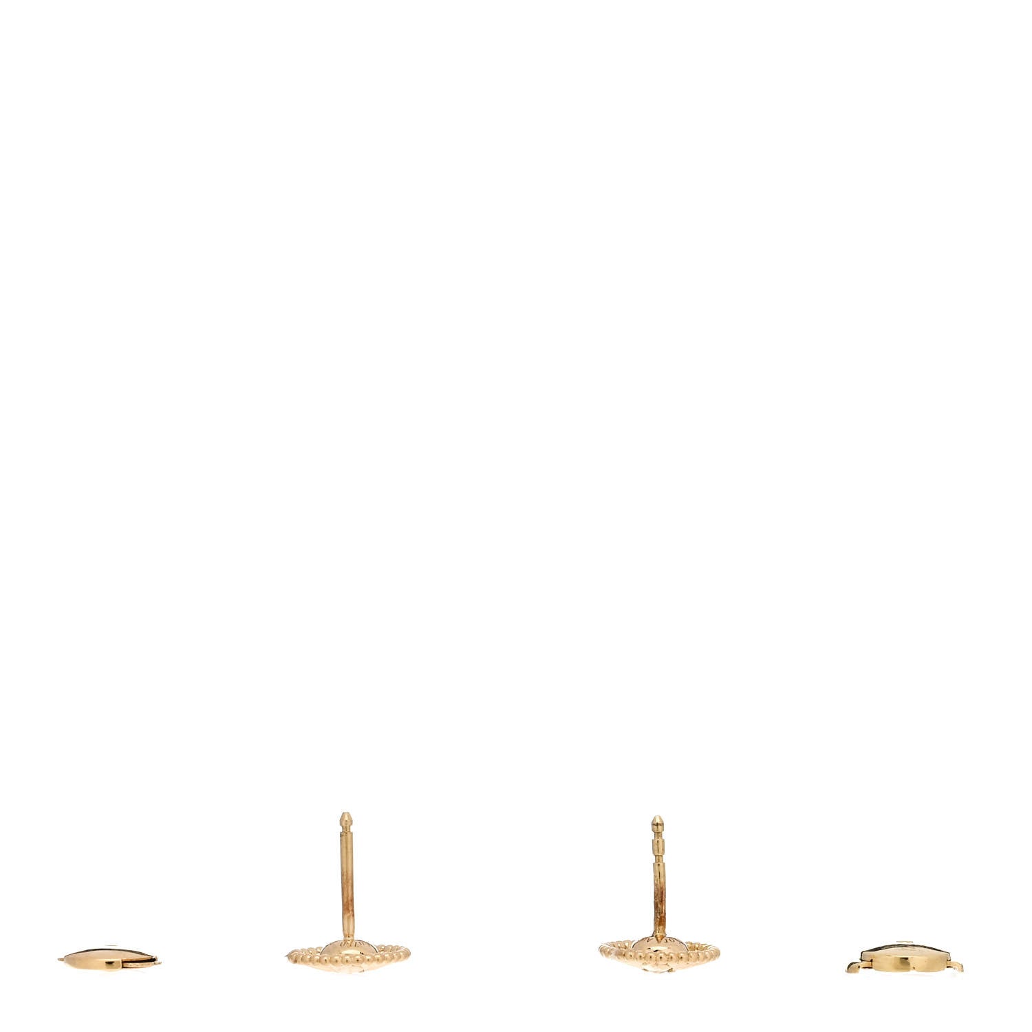 Christian Dior 18K Yellow Gold Diamond XS Rose Des Vents Earrings 3 of 5