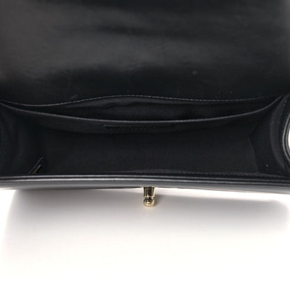 Chanel Lambskin Chevron Quilted Medium Boy Flap Black 5 of 16
