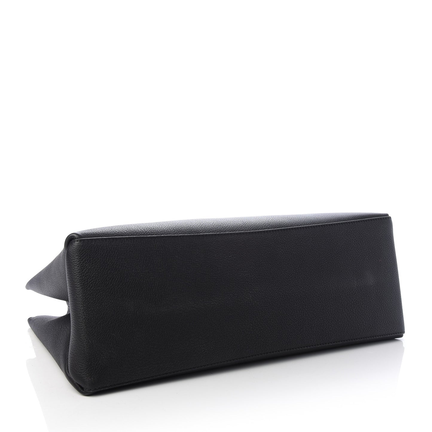 Grained Calfskin Lockme Shopper Black