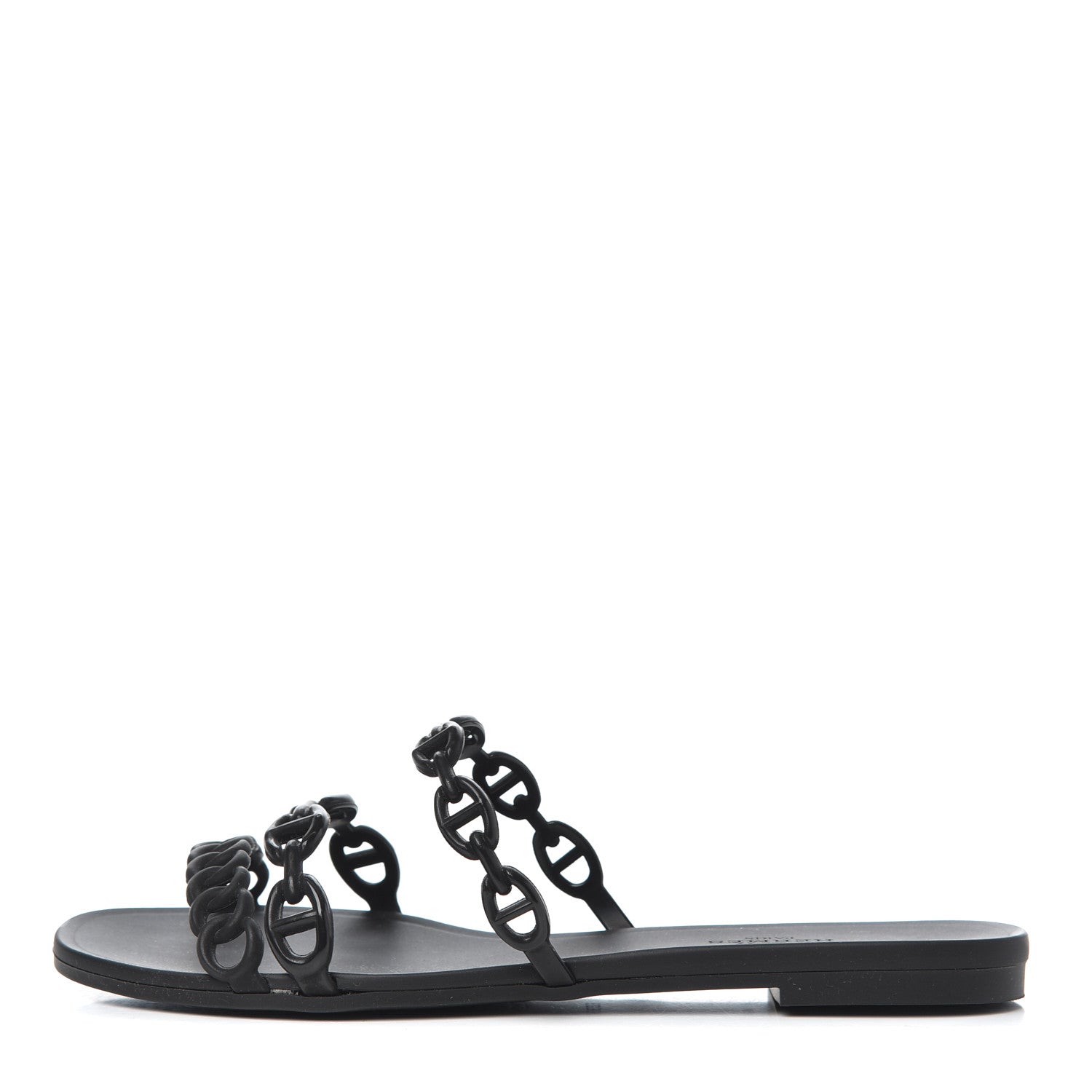 Hermes TPU Rivage Sandals 36 Black 1 of 9