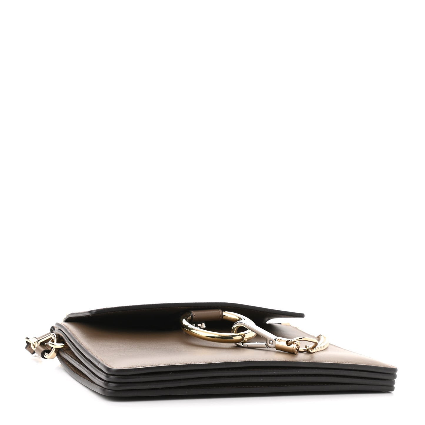 Suede Calfskin Small Faye Top Handle Bag Army Green