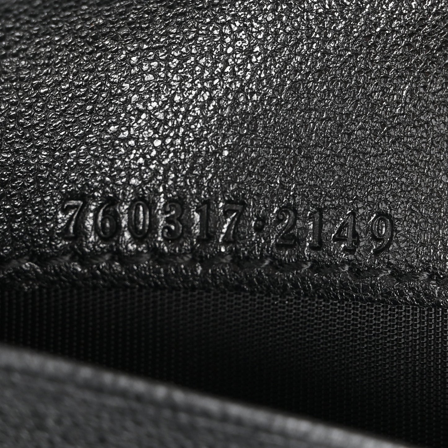 Sakai Be Green Calfskin Diagonal Stitched Blondie Card Case Wallet Black