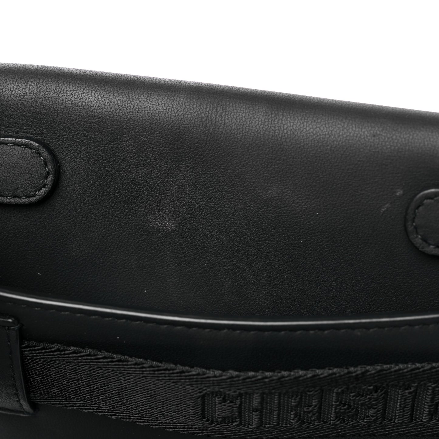 Ultra Matte Calfskin Saddle Belt Bag Black