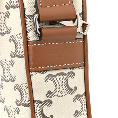 Celine Triomphe Canvas Medium Messenger Bag Tan Ecru 6 of 10