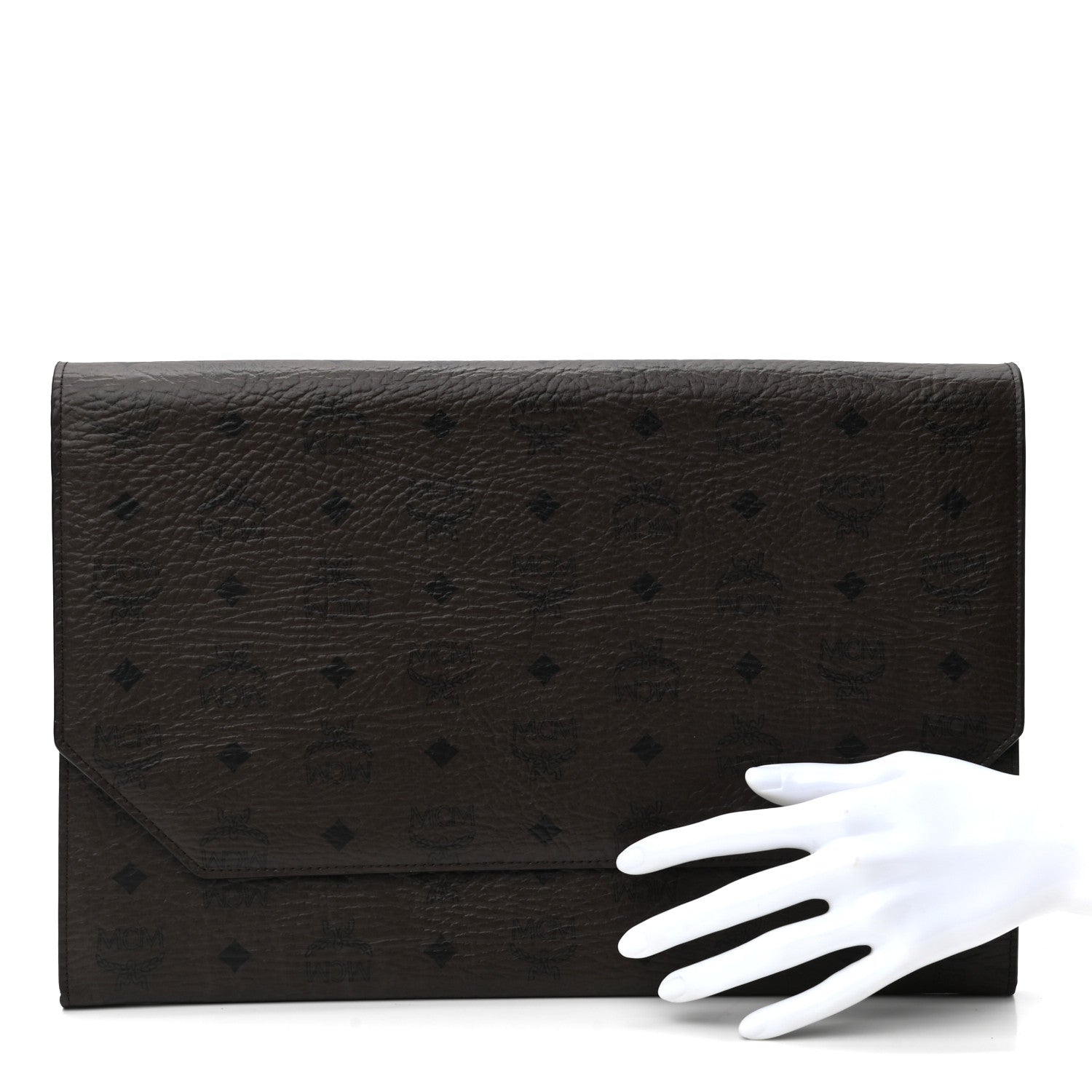 MCM Visetos Envelope Clutch Brown 2 of 7