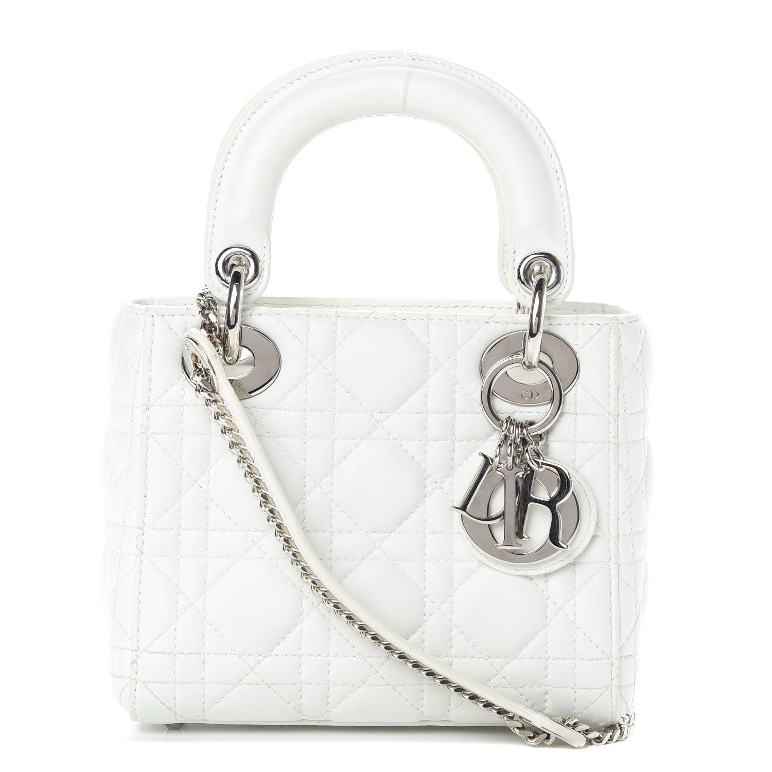 Christian Dior Lambskin Cannage Mini Lady Dior White 1 of 14