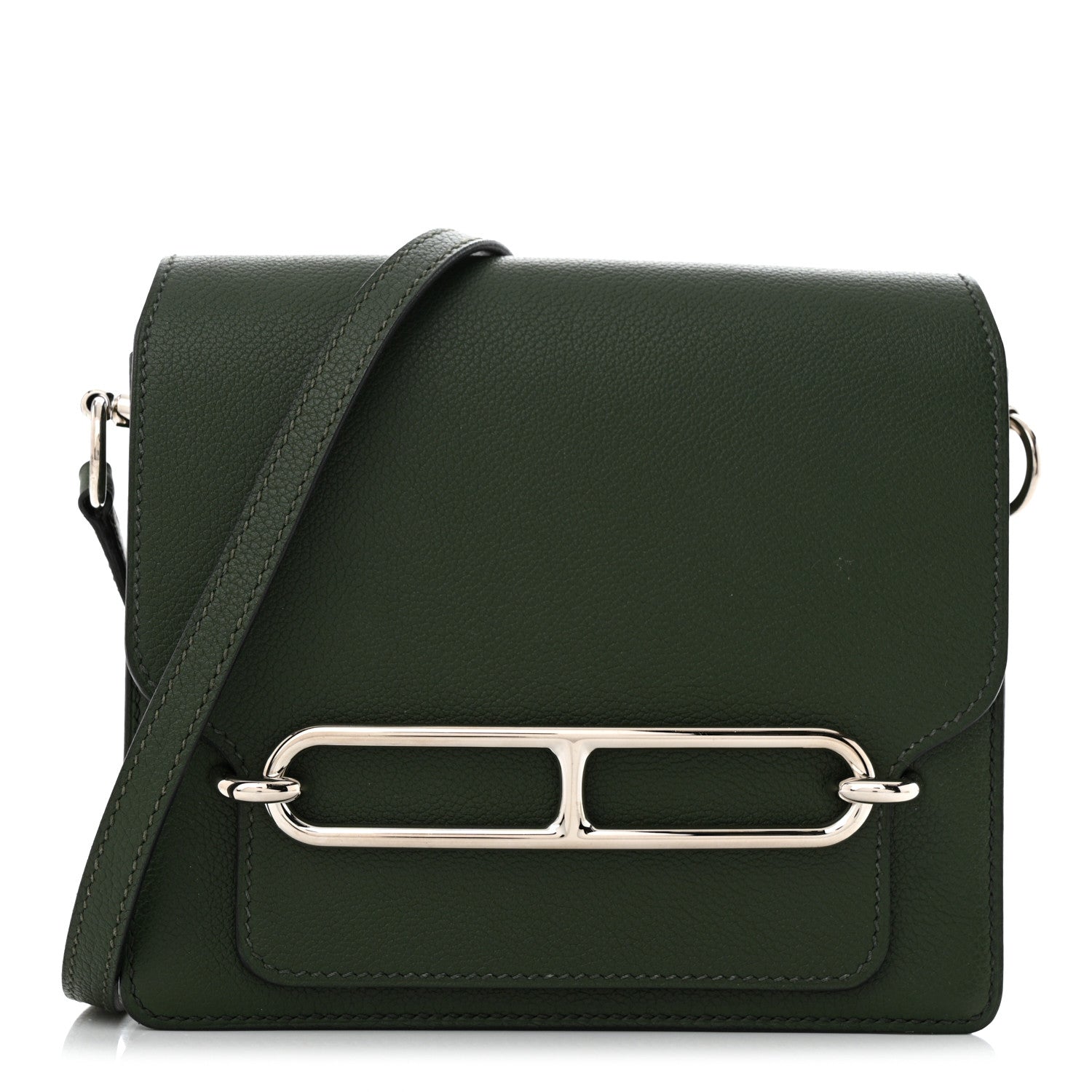 Hermes Evercolor Mini Sac Roulis Vert Anglais 1 of 10