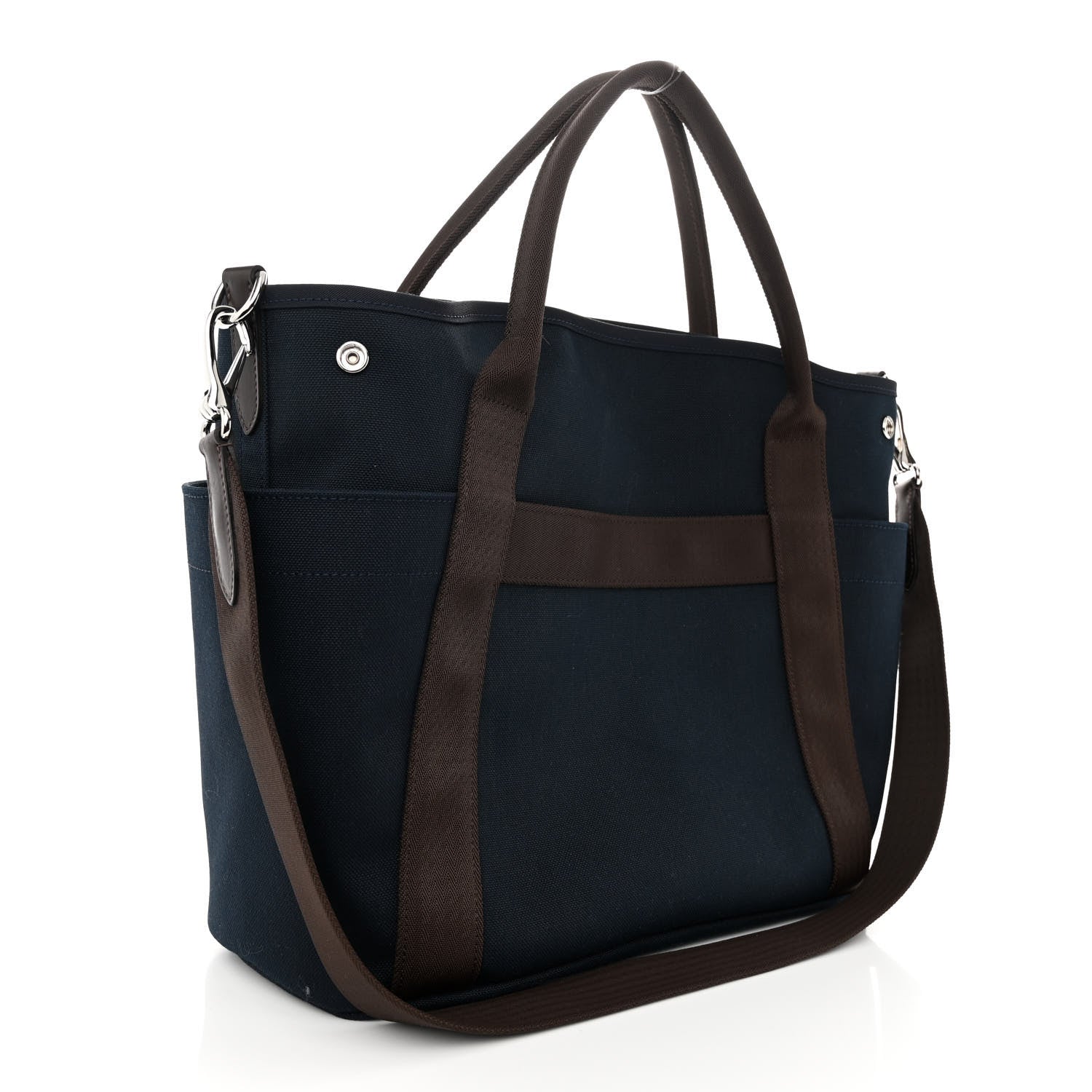 Hermes Toile Sac De Pansage Groom Bleu Navy Feu 3 of 11