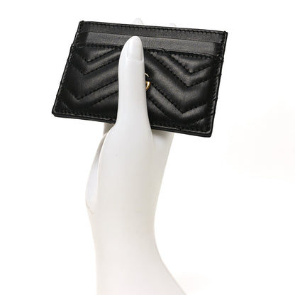 Gucci Calfskin Matelasse GG Marmont Card Holder Black 2 of 7