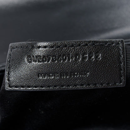 Saint Laurent Calfskin Y Quilted Monogram Monochrome Toy Loulou Crossbody Bag Black 8 of 12