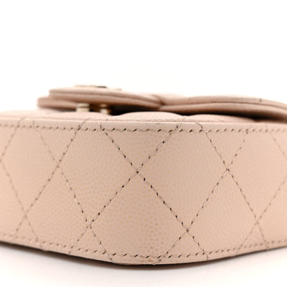 Chanel Caviar Quilted Mini Clutch With Chain Light Beige 11 of 14