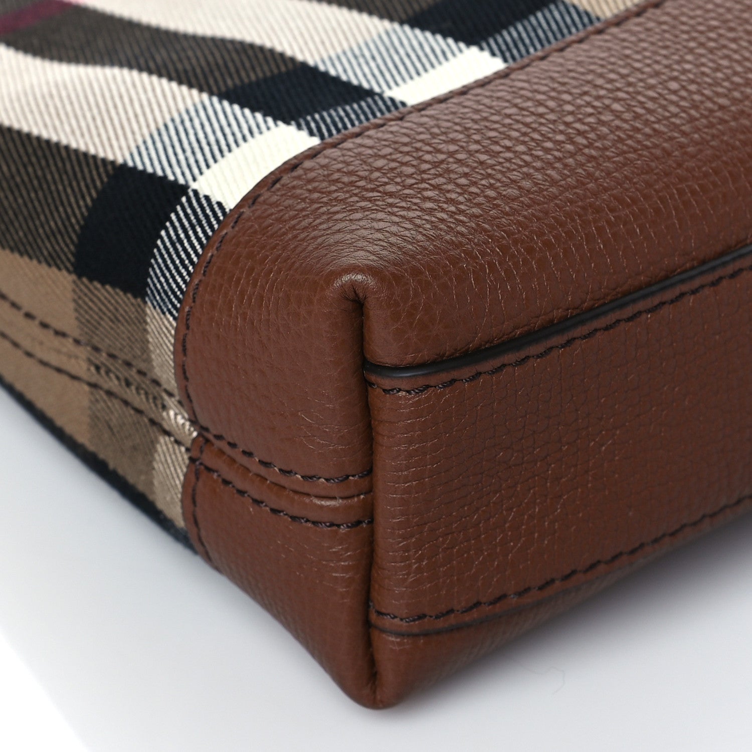 Burberry Derby House Check Abingdon Convertible Clutch Tan 9 of 10