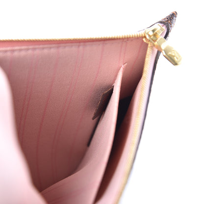 Louis Vuitton Damier Ebene Neverfull MM GM Pochette Rose Ballerine 8 of 8