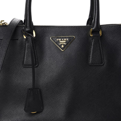 Prada Saffiano Small Galleria Double Zip Tote Black 12 of 15
