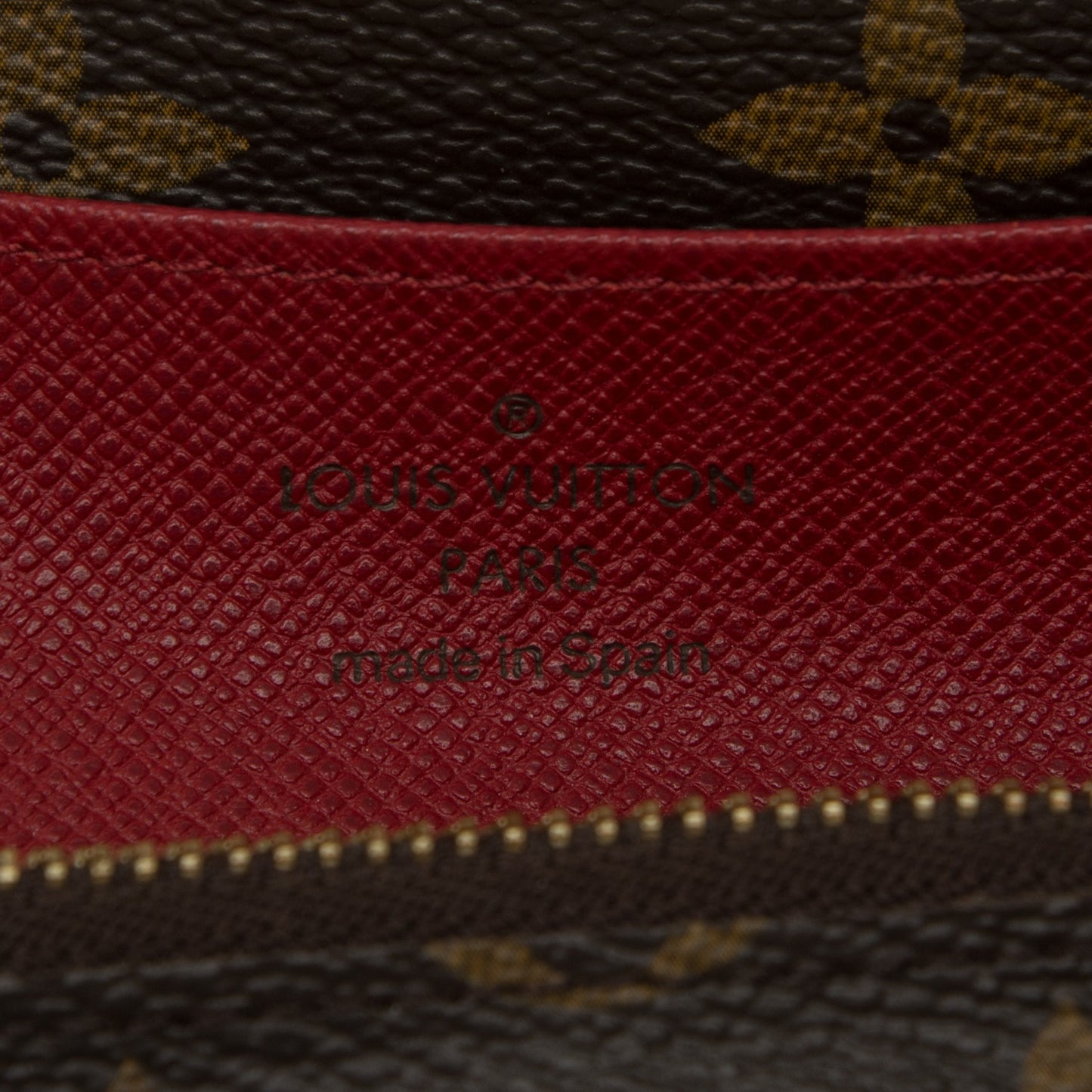 Monogram Emilie Wallet Red